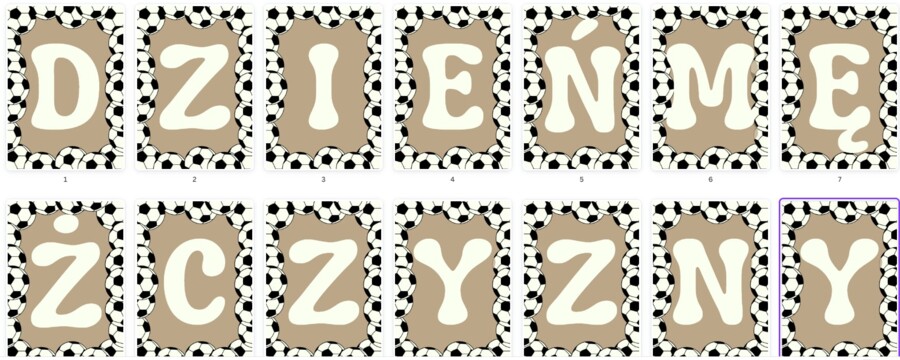 Dzień Mężczyzny - grilanda w piłki