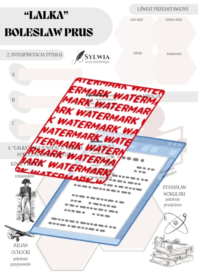 📒Notatnik maturalny – Pozytywizm (wprowadzenie, Lalka, Potop, Zbrodnia i kara)