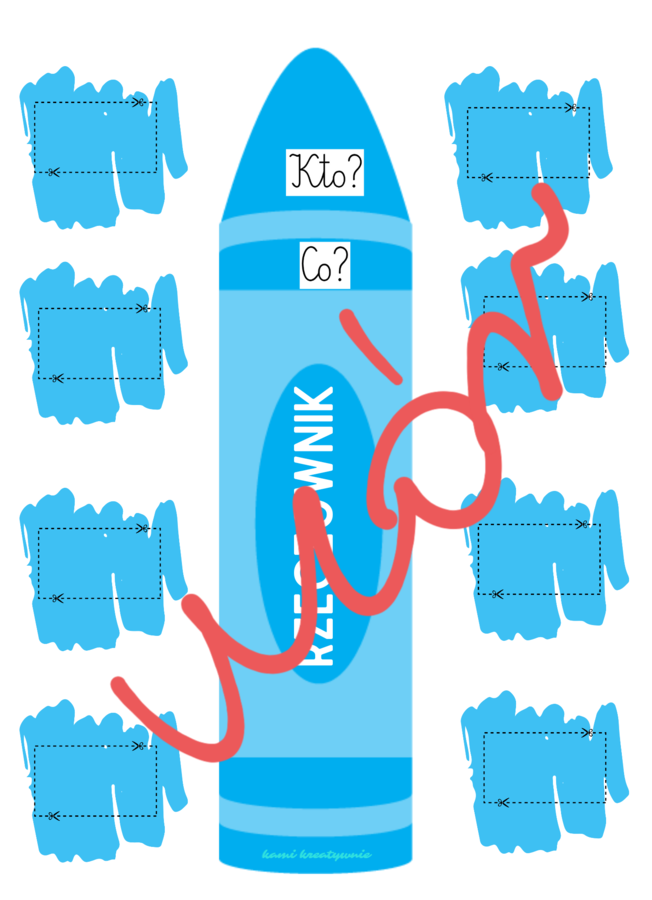 Części mowy - kredki