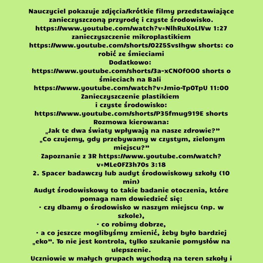 Edukacja zdrowotna, scenariusze wszystkich lekcji dla klas 4-8