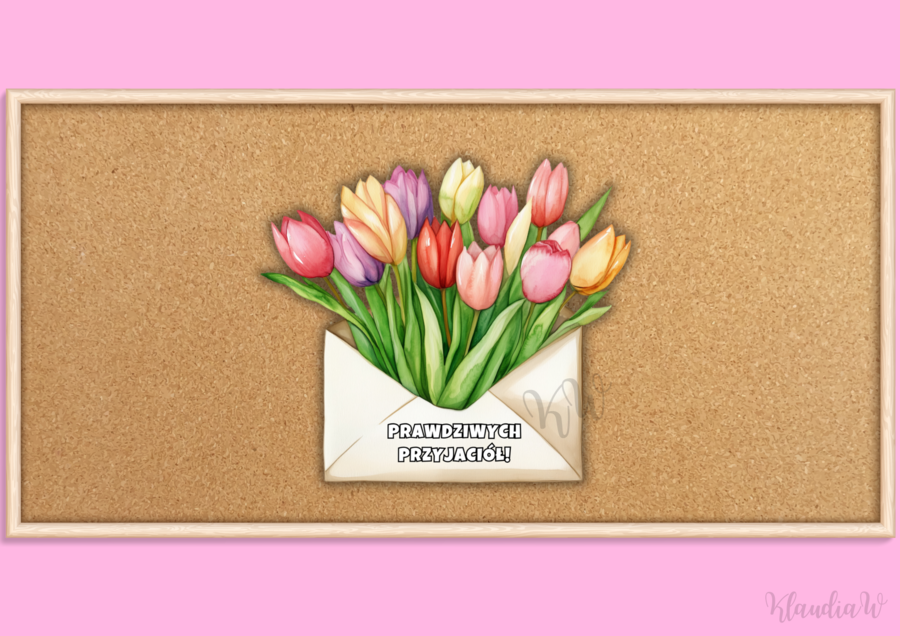 Gazetka z życzeniami na Dzień Kobiet