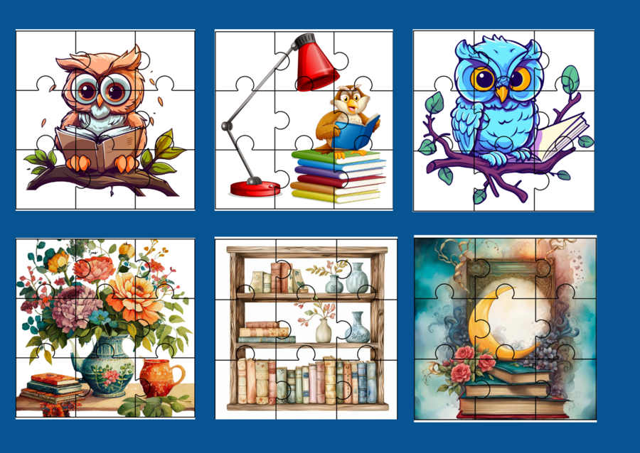 DZIEŃ KSIĄŻKI - PUZZLE – 18 obrazków