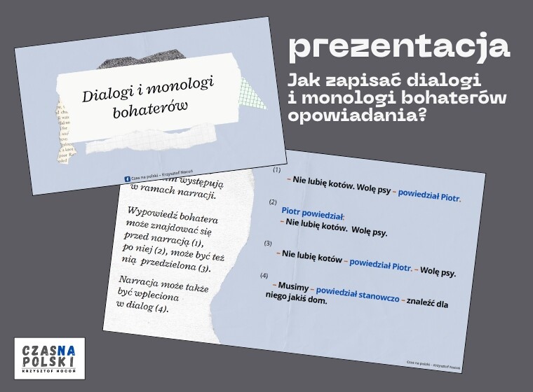 Prezentacja: Jak zapisywać dialogi i monologi?