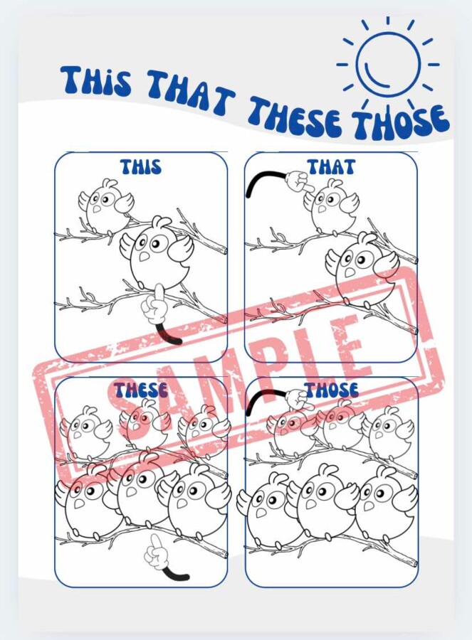 Zaimki wskazujące-WKLEJKA - ĆWICZENIA -Demonstrative pronouns THIS/THAT/THESE/THOSE- klasa 4 SP