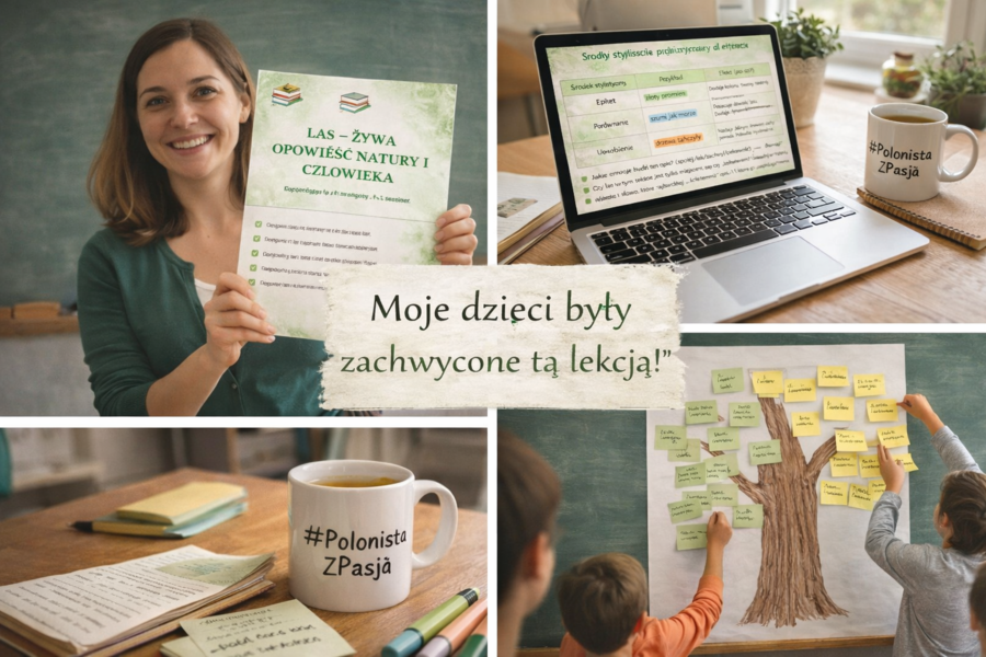 Scenariusz lekcji języka polskiego. KS. JAN TWARDOWSKI "O LASACH"