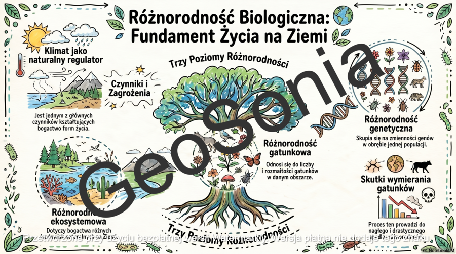 Bioróżnorodność biologiczna - sketchnotka