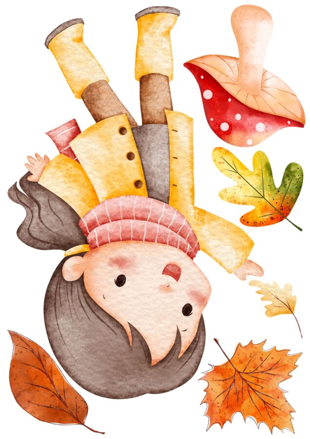 Dwustronne ilustracje - Jesień