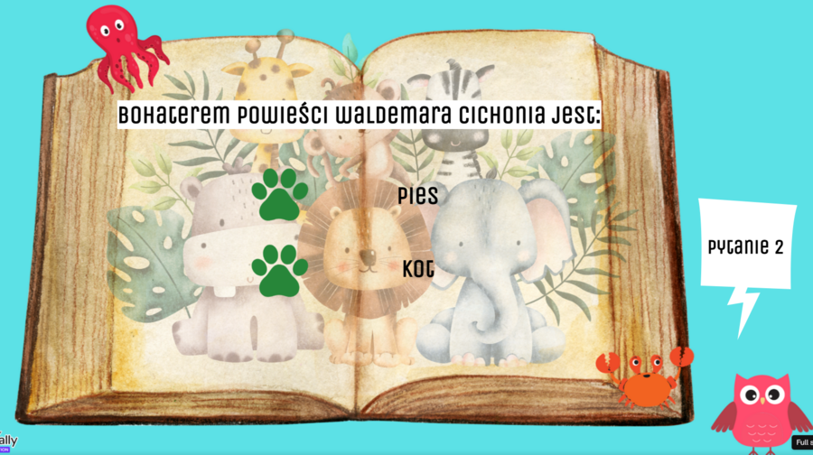 Literackie zwierzaki - gra planszowa