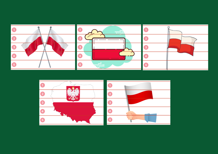 11 LISTOPADA – Święto Odzyskania Niepodległości - PUZZLE – biblioteka – świetlica – przedszkole – 10 wersji