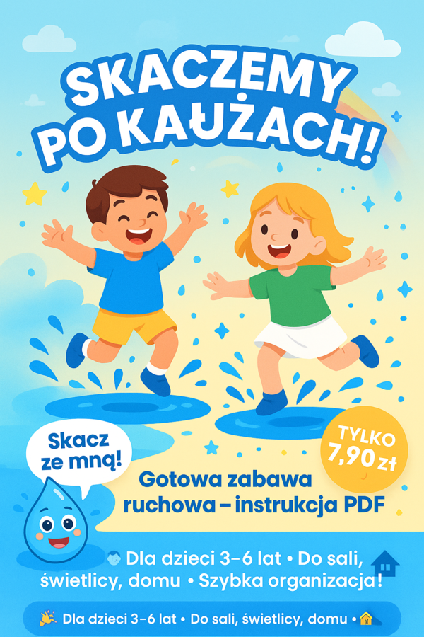 Zabawa ruchowa: "Skaczemy po kałużach"