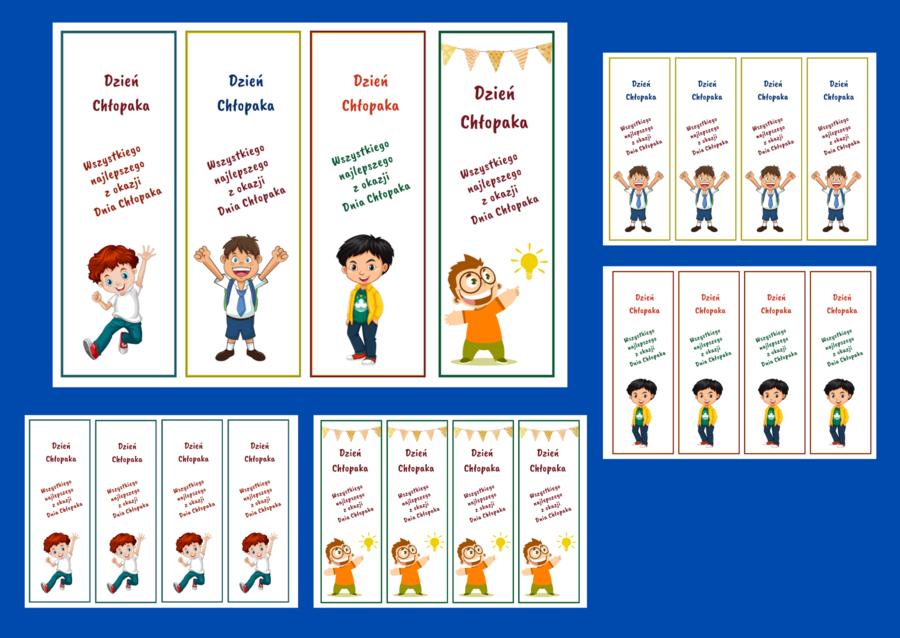 DZIEŃ CHŁOPAKA - zakładki do książek – zakładka – wersja 2