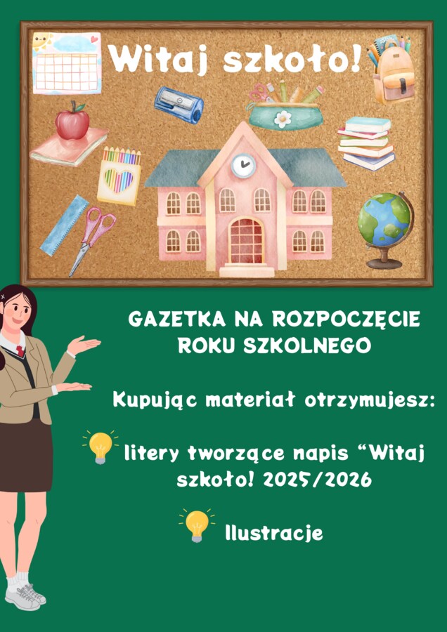 Rozpocznij Rok Szkolny z Wyjątkową Dekoracją: Gazetka "Witaj Szkoło 2025/2026"!