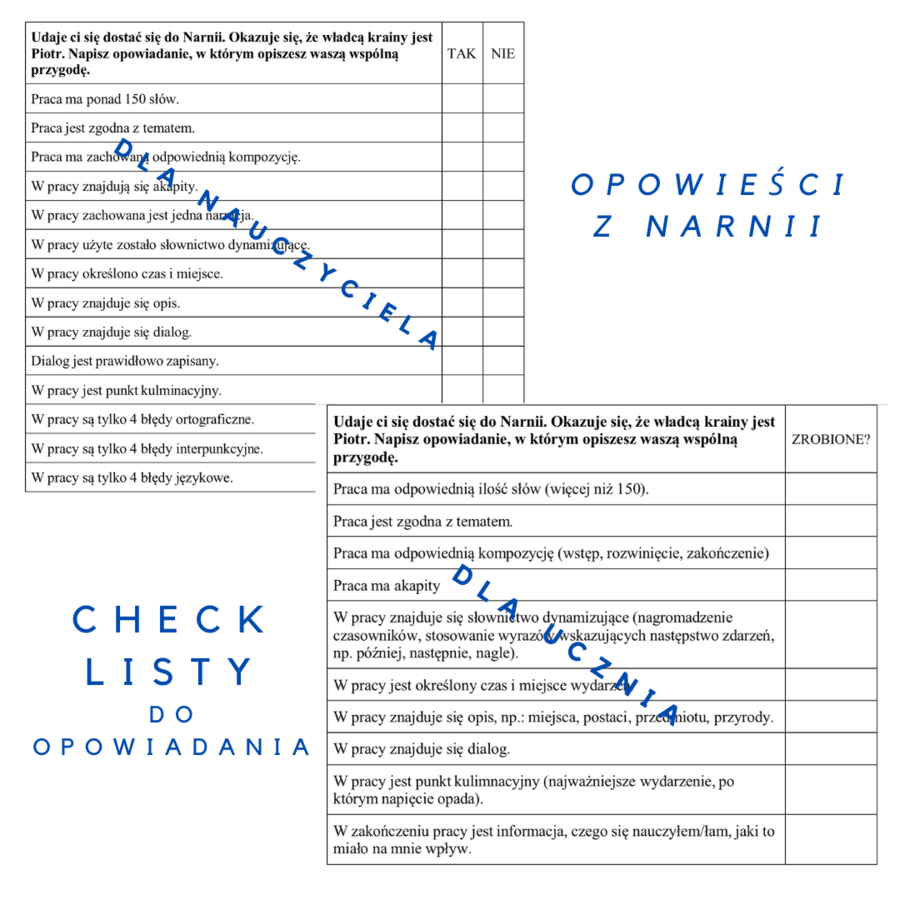 Check lista, opowiadanie, Opowieści z Narnii