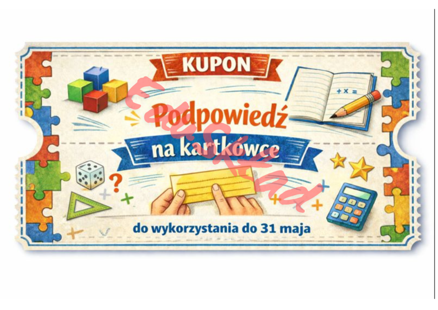 📘 Kupony motywacyjne na matematykę - Wersja 2