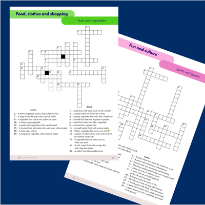 Angielski - słownictwo A1/A2 - zestaw 7 ebooków tematycznych