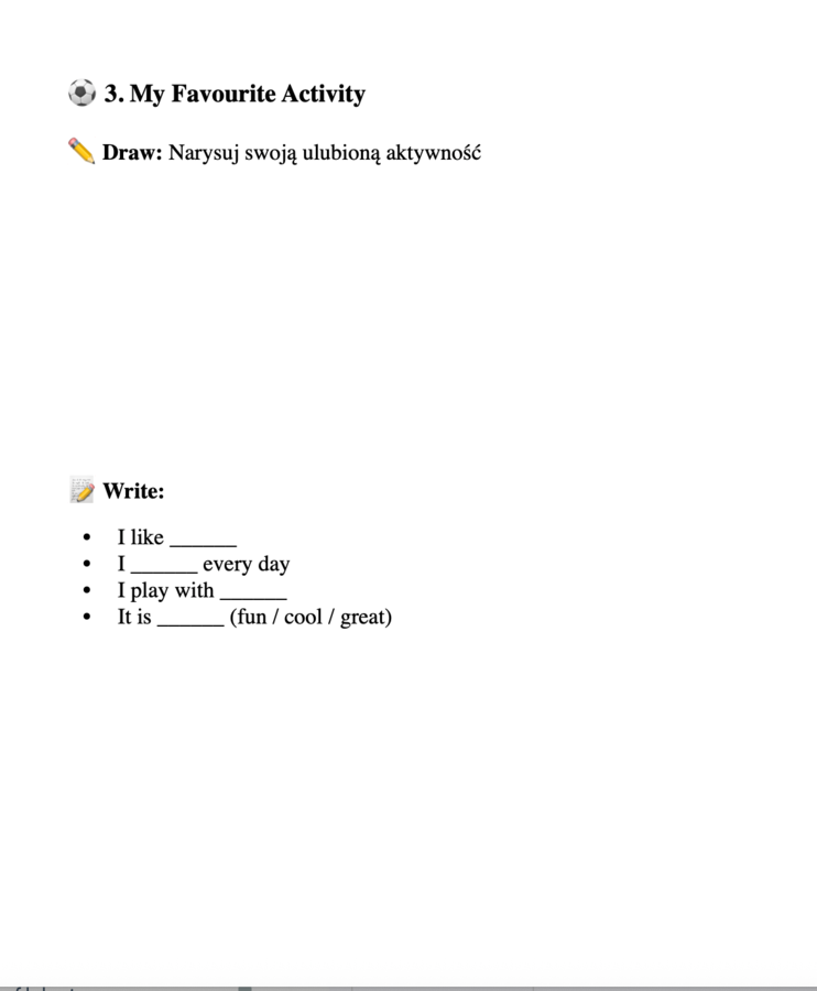 Karty pracy - Present Simple klasa 4