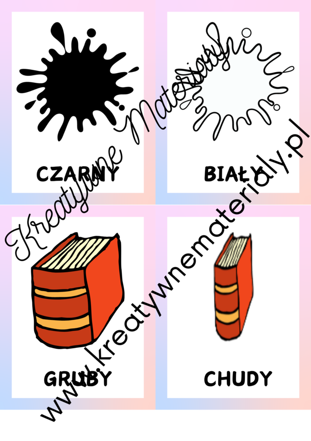 Przeciwieństwa - zestaw 52 kart