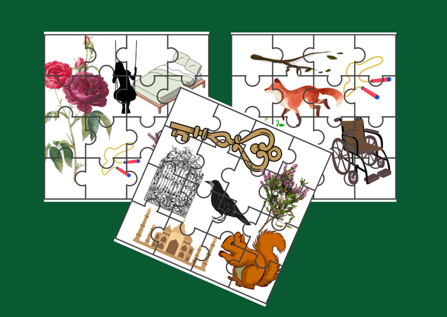 "TAJEMNICZY OGRÓD" – puzzle – ikonki Materiał cyfrowy