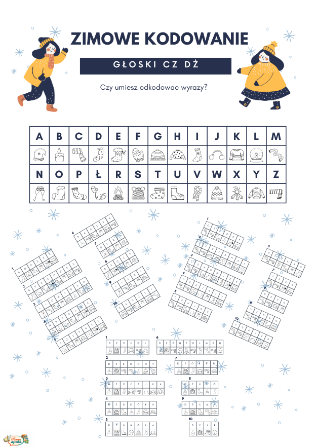 Logopedia - zimowe kodowanie głoska cz - dż