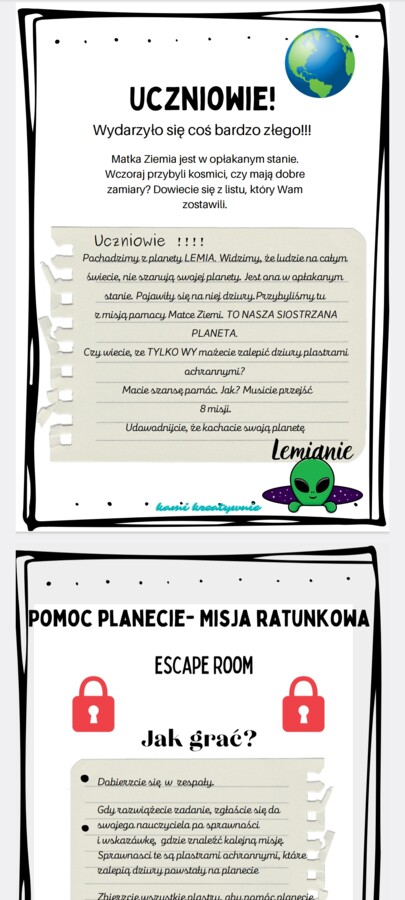 Dzień Ziemi - escape room