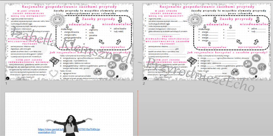 Mini zestaw do tematu „ Racjonalne gospodarowanie zasobami przyrody”- sketchnotka + karta pracy + gratisowy link do prezentacji multimedialnej niekomercyjnej wykonanej w genial.ly do indywidualnego pobrania i użycia do celów niekomercyjnych. Biologia kla