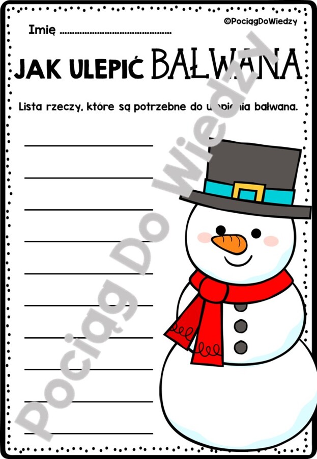 Zima - Jak ulepić bałwana