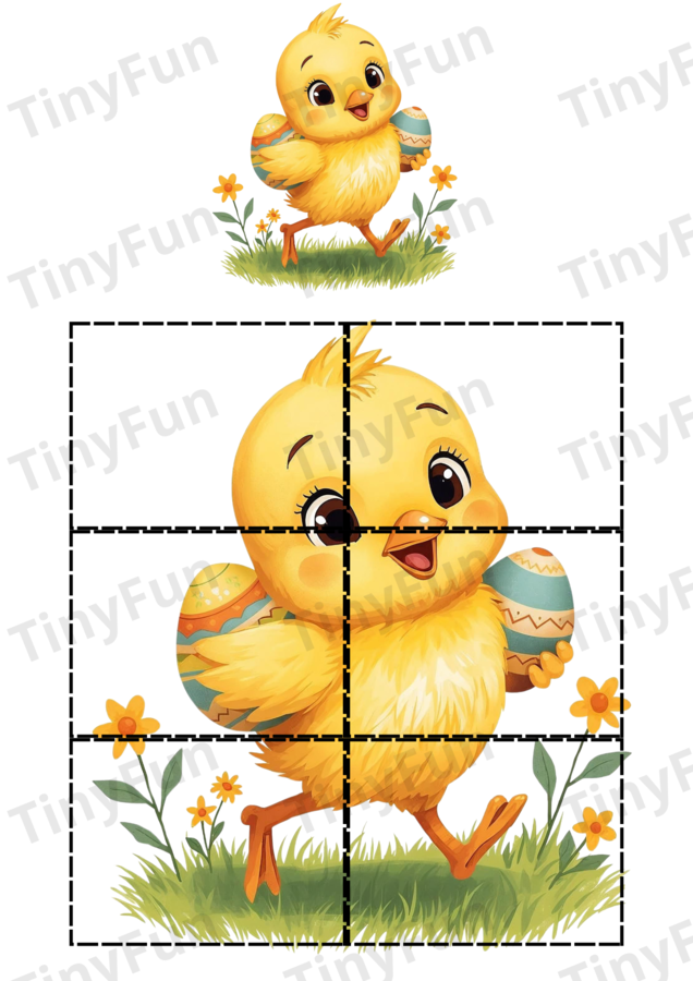 Wielkanocne Puzzle DIY – Zestaw 10 obrazków do wycięcia i zabawy