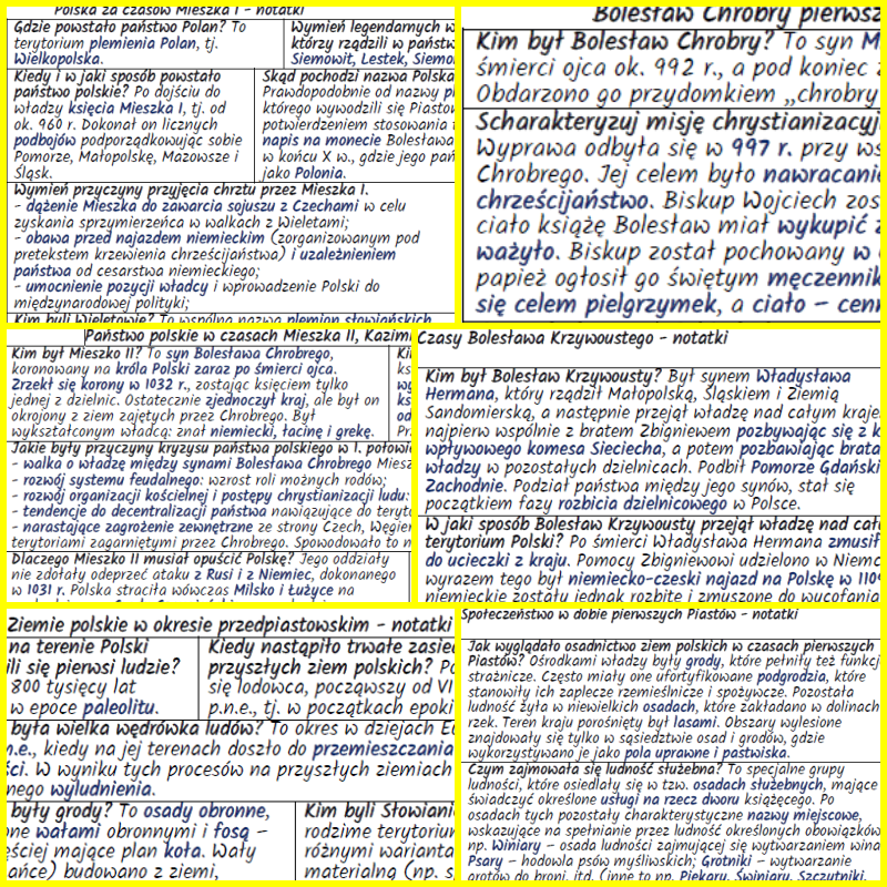 Wczesnopiastowska Polska – komplet notatek