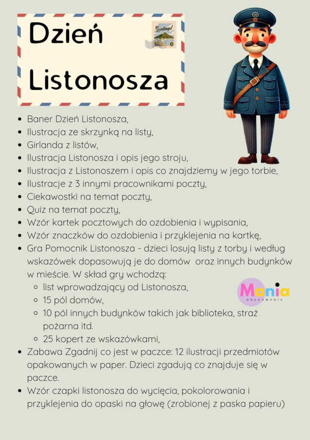 Dzień Listonosza / Dzień Poczty / Dzień Znaczka pocztowego