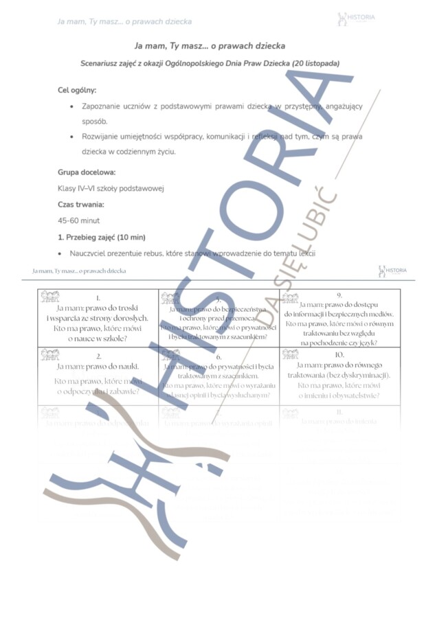 Ja mam, Ty masz… o prawach dziecka