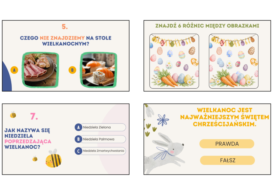 Świąteczny quiz wielkanocny — gotowy materiał dla nauczyciela