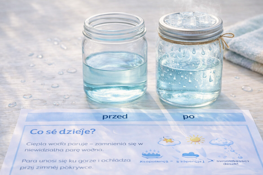 Eksperyment: deszcz w słoiku