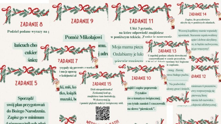 Polonistyczny kalendarz adwentowy - gramatyka i ortografia