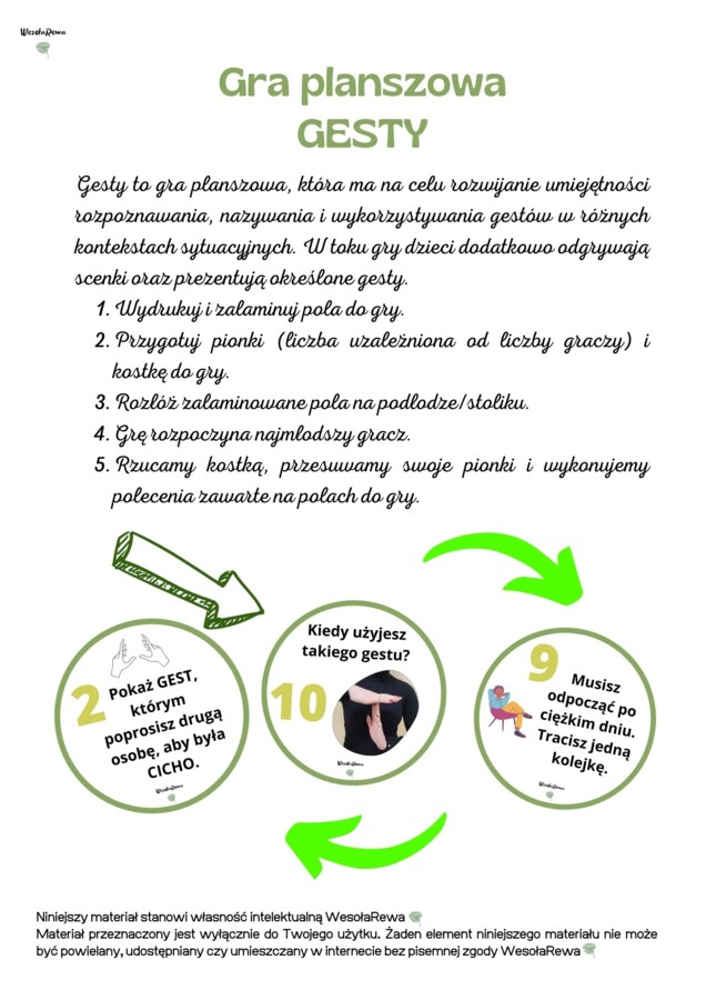 Podłogowa/stolikowa Gra Planszowa GESTY