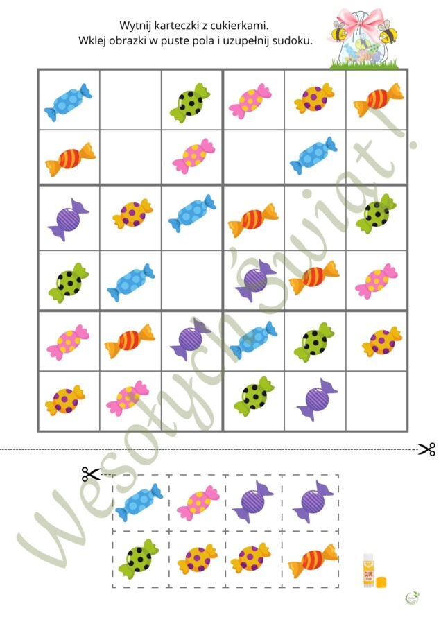 Sudoku -wiosenne i wielkanocne łamigłówki