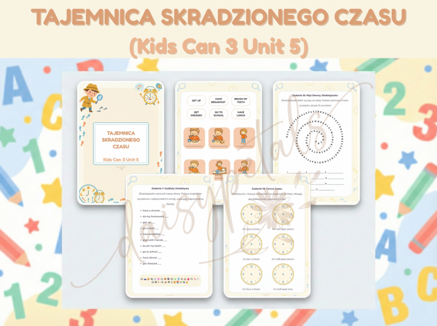 MEGA Karta Pracy: Daily Routines & Time (Kids Can 3 Unit 5) – Detektywistyczna Misja!