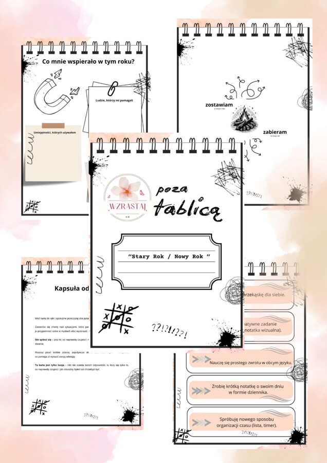 Wzrastaj poza tablicą Stary Rok/ Nowy Rok