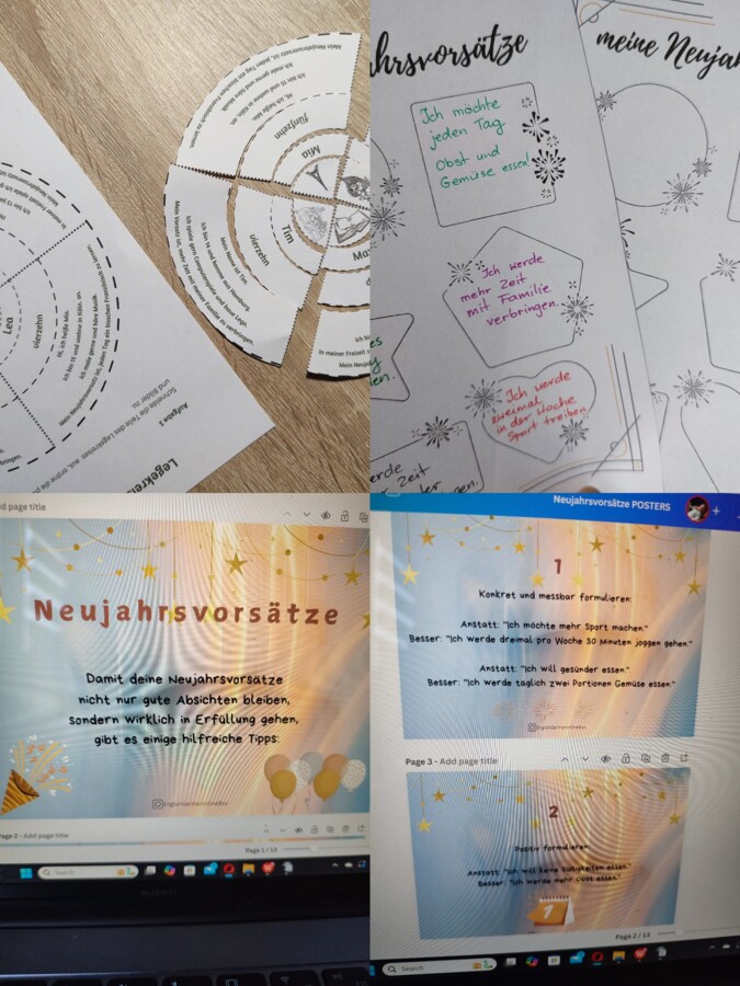 Neujahrvorsätze Paket język niemiecki