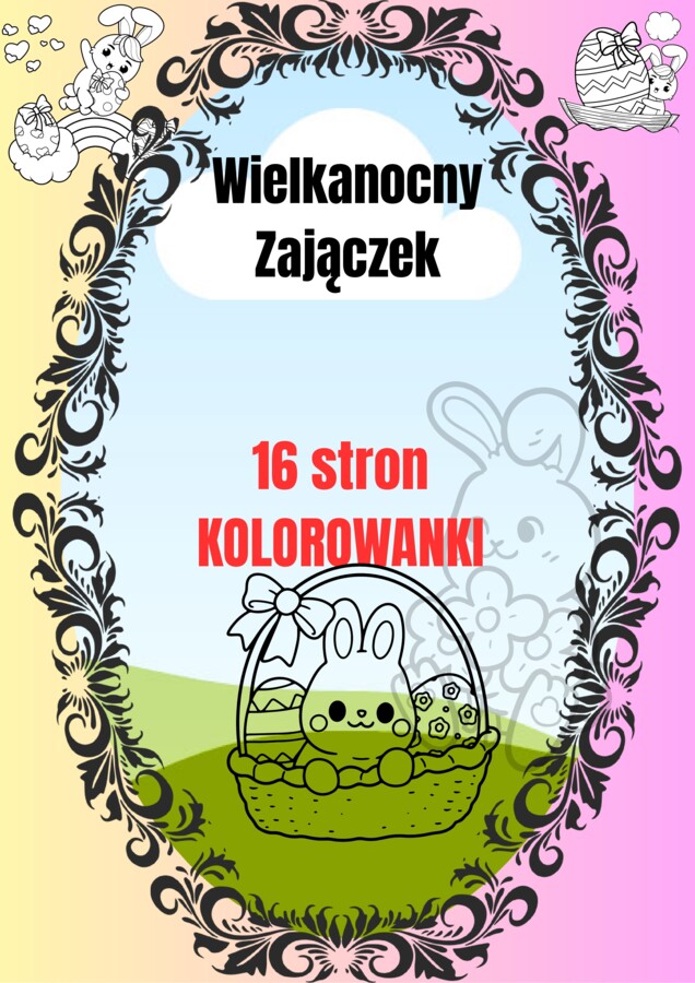 Zajączek Wielkanocny 16 kolorowanek