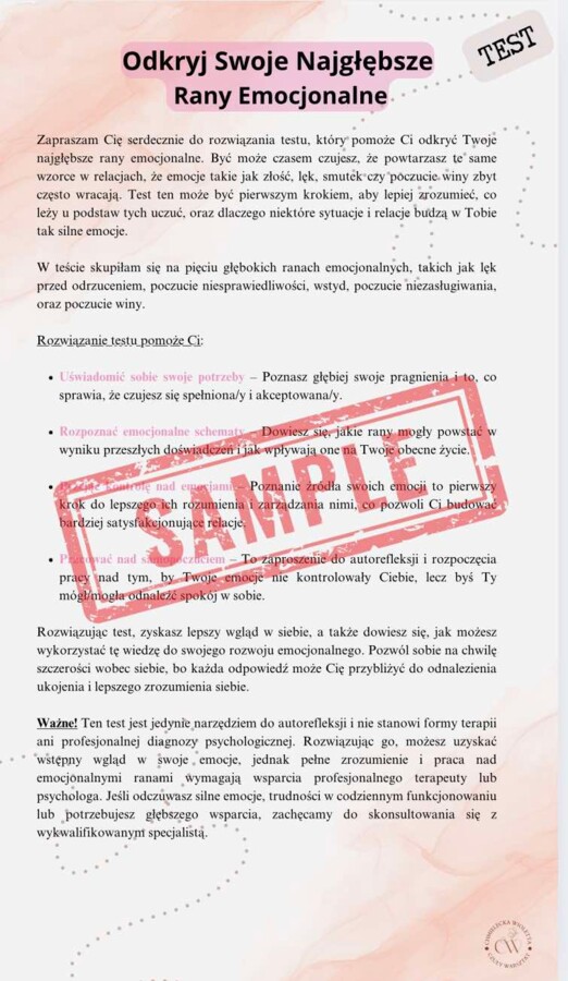 Odkryj swoje rany emocjonalne