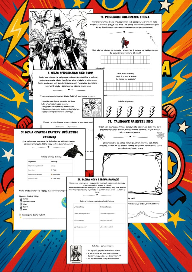 Zadania w stylu MARVEL 1-4