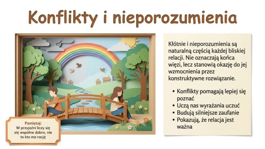 Przyjaźń. Jak budować dobre i wspierające relacje (gazetka szkolna / prezentacja)