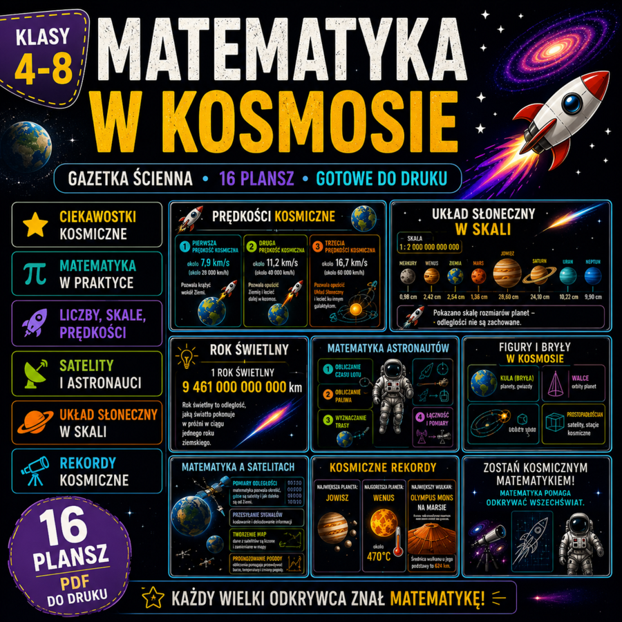 Matematyka w kosmosie – gazetka szkolna PDF
