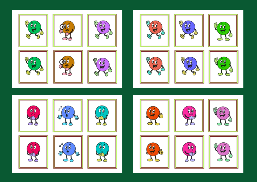 Dzień Kropki – MEMORY z kolorowymi kropkami jako postaciami – 8 stron - biblioteka - świetlica