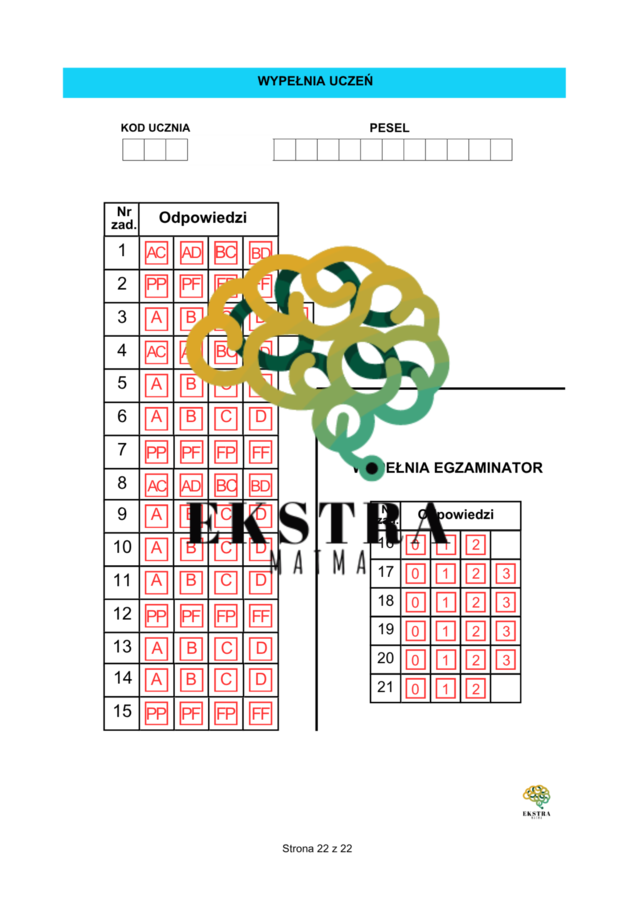 Próbny Egzamin Ósmoklasisty z Matematyki - arkusz E8 z odpowiedziami i zasadami punktacji