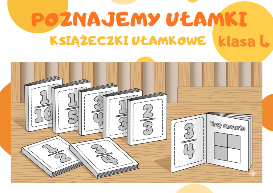 Książeczki ułamkowe. Ułamki zwykłe w różnych aspektach. Klasa 4. Klasa 5.