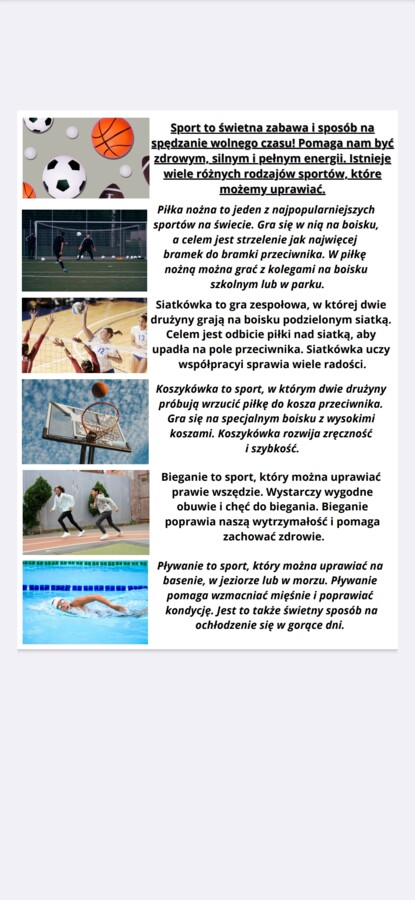 Sport (dla cudzoziemców)