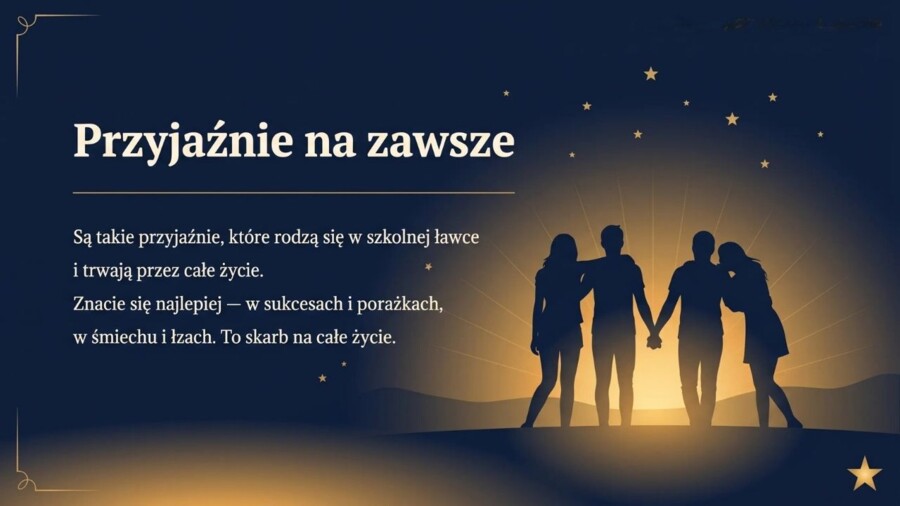Pożegnanie ósmoklasistów – elegancka prezentacja na zakończenie szkoły podstawowej