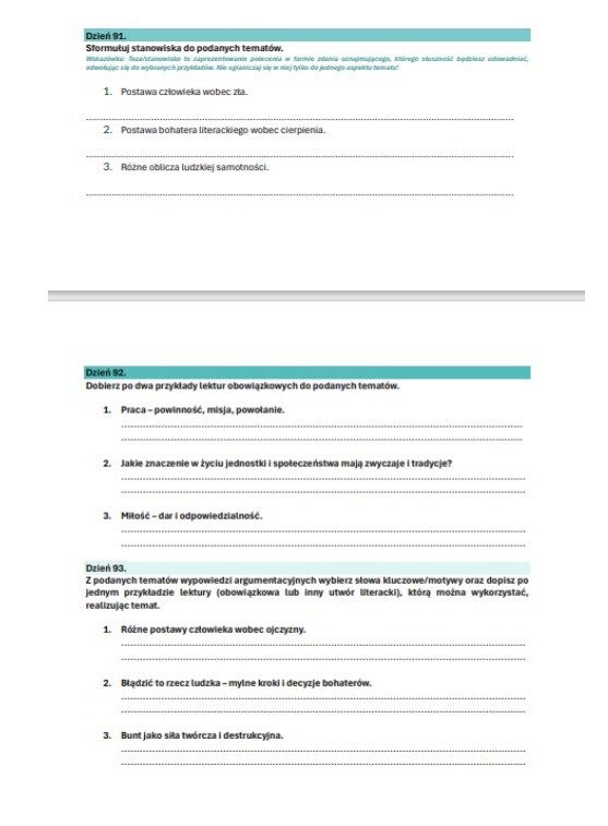Zadania do matury pisemnej