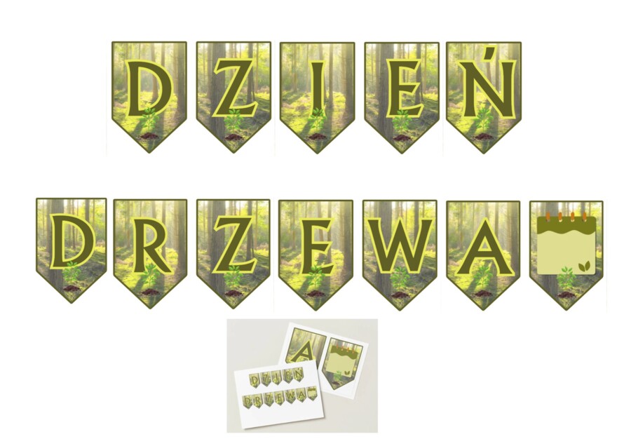 Girlanda na Dzień Drzewa – oryginalna dekoracja do sali